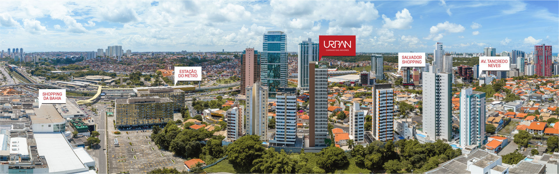 Imagem áerea da localização